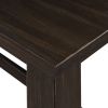 TOPMAX Rustic Wooden Counter Height Dining Table for Small Places, Espresso