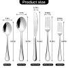 Lovote Flatware Set 30 Pieces Stainless Steel Silverware Sets, Utensils Set Service for 6, Tableware Cutlery Set for Home and Restaurant Including Sal